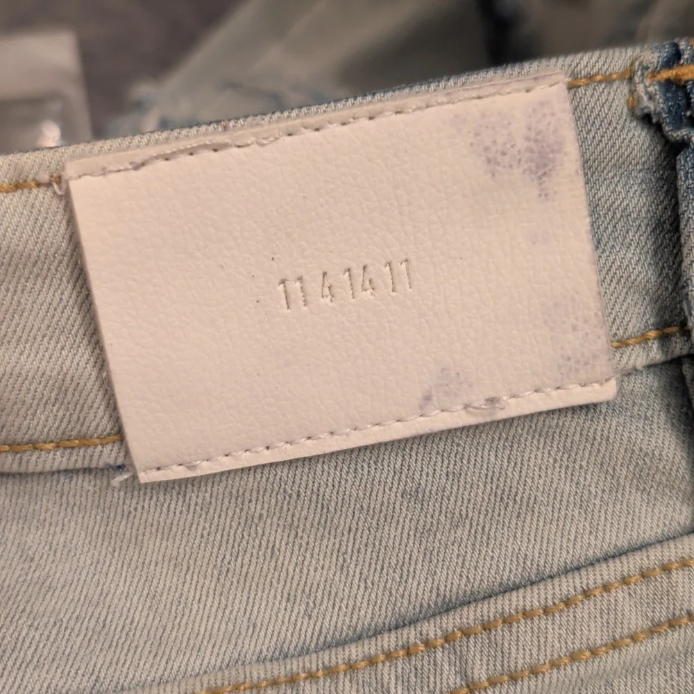KDNK Light Blue Stacked Skinny Flare Jeans Size 28 New